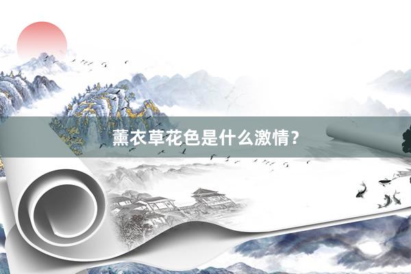 薰衣草花色是什么激情？